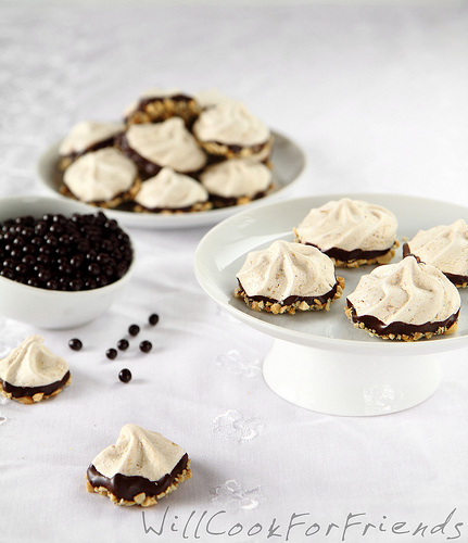 Chocolate Dipped Peanut Butter Meringue Cookies, 3/3