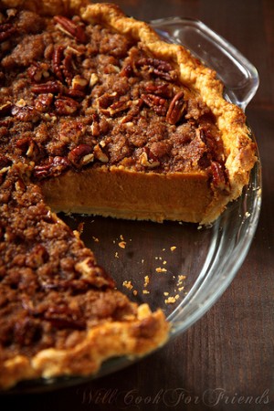 Pumpkin Pie with Pecan Streusel Topping – plus, the secret to making the perfect pumpkin pie 8194539741_fdc493d5ff