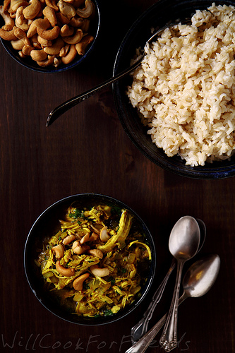 Curry Chicken Soup with Rice, 1/3