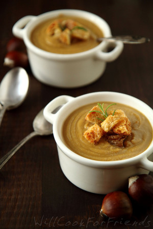 Creamy Chestnut Soup, and escaping holiday chaos chestnut soup