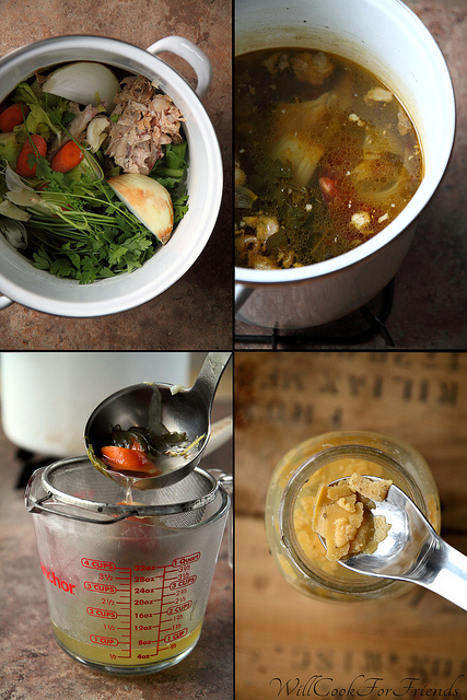 Homemade Chicken Stock (step-by-step)