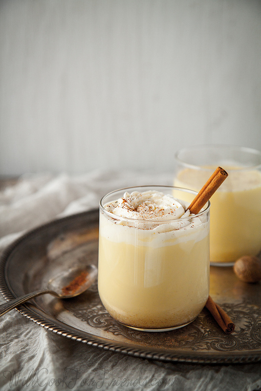 Homemade Eggnog (no raw eggs, and can be made with or without the alcohol)