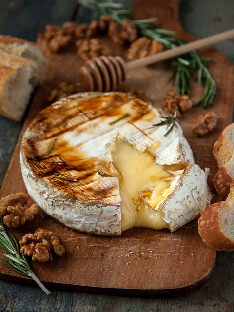 Baked Brie with Rosemary, Honey, and Candied Walnuts