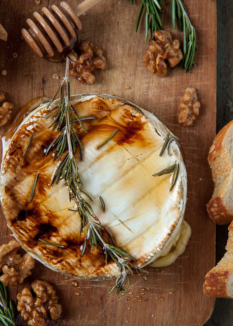 Baked Brie with Rosemary, Honey, and Candied Walnuts