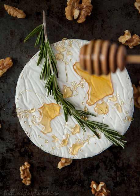 Baked Brie with Rosemary, Honey, and Candied Walnuts