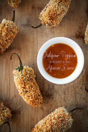Baked Jalapeno Poppers with Sweet & Spicy Apricot Sauce jalapeno poppers