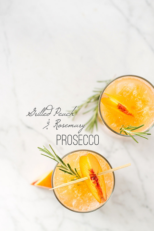 Grilled Peach & Rosemary Prosecco | Will Cook For Friends