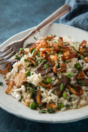Bone Broth Risotto with Mushrooms and Crispy Shallots bone-broth-risotto-web-12