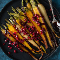 maple-pomegranate-glazed-carrots