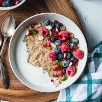 Steel Cut Oats with Kefir and Berries