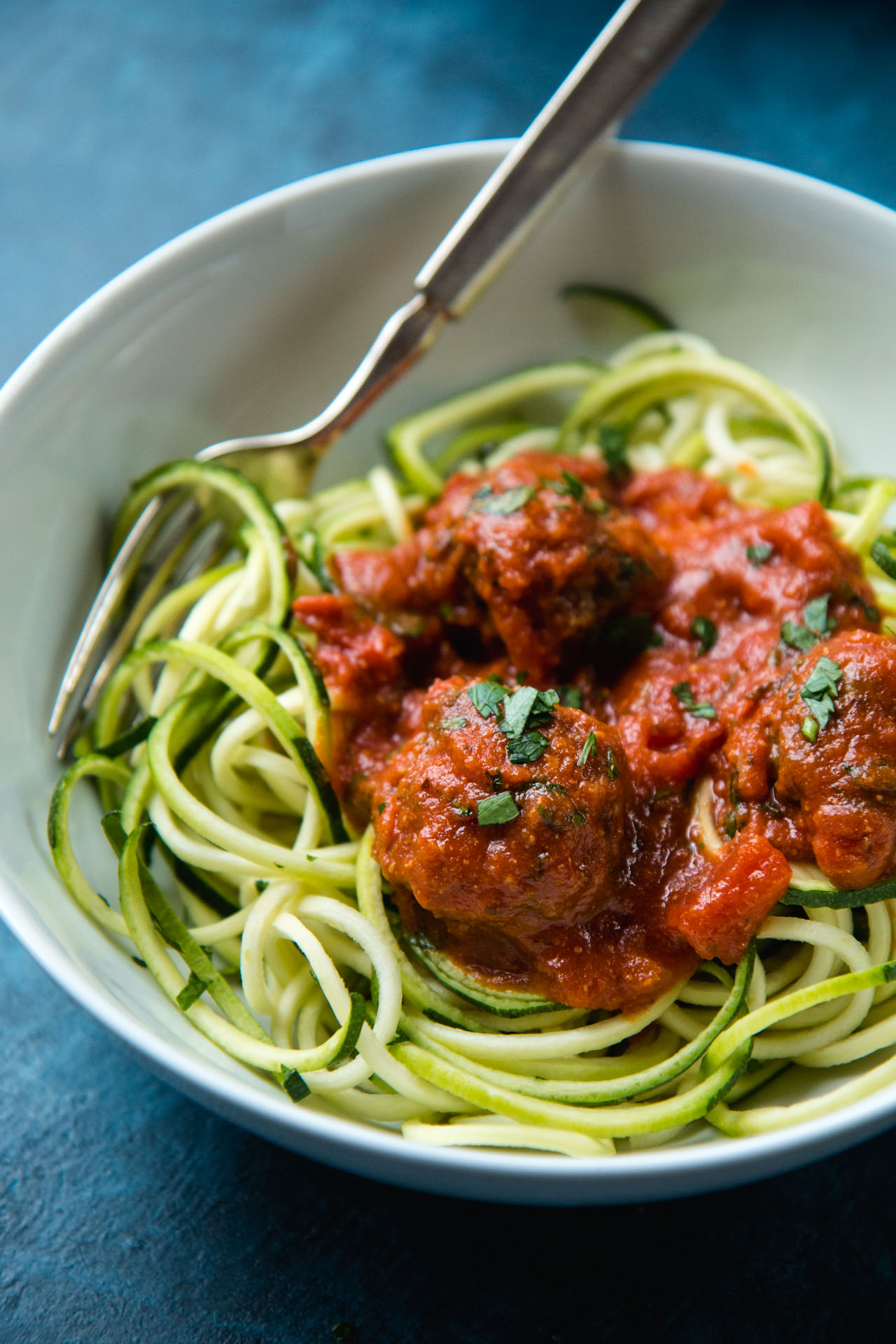 Zoodles With Vegan Lentil Meatballs (gluten-free, weird-ingredient-free ...