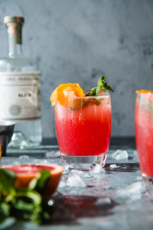 Blood Orange Vanilla Bean Gin And Tonic